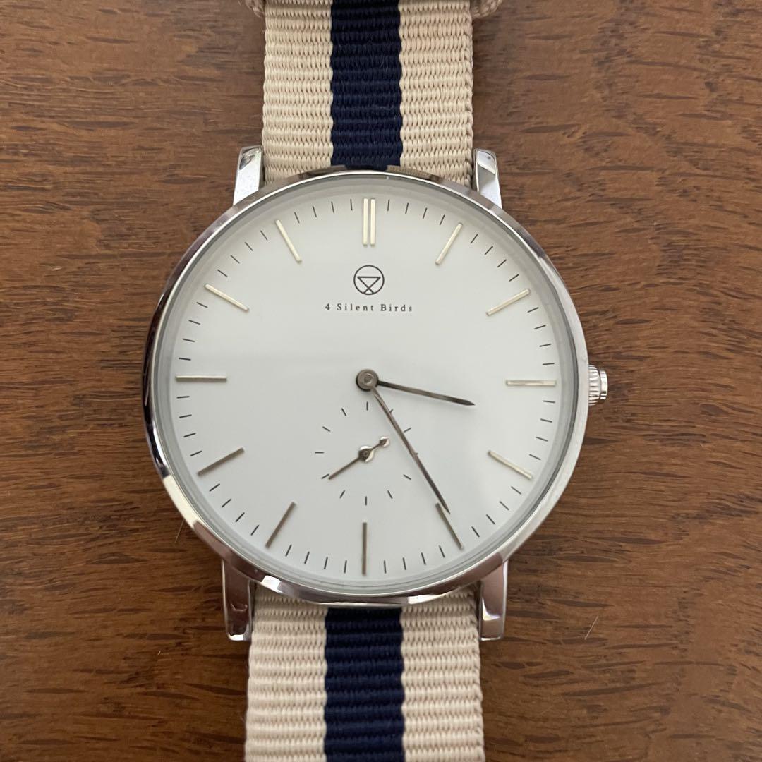 4silent birds Battery Replaced 40mm Second Hand Watch with Case