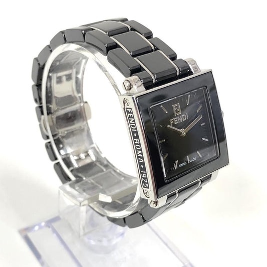 Operational FENDI Quadro 6200L Black Ceramic Watch