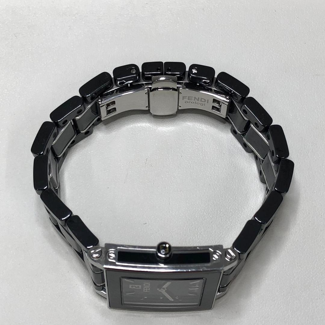 Operational FENDI Quadro 6200L Black Ceramic Watch