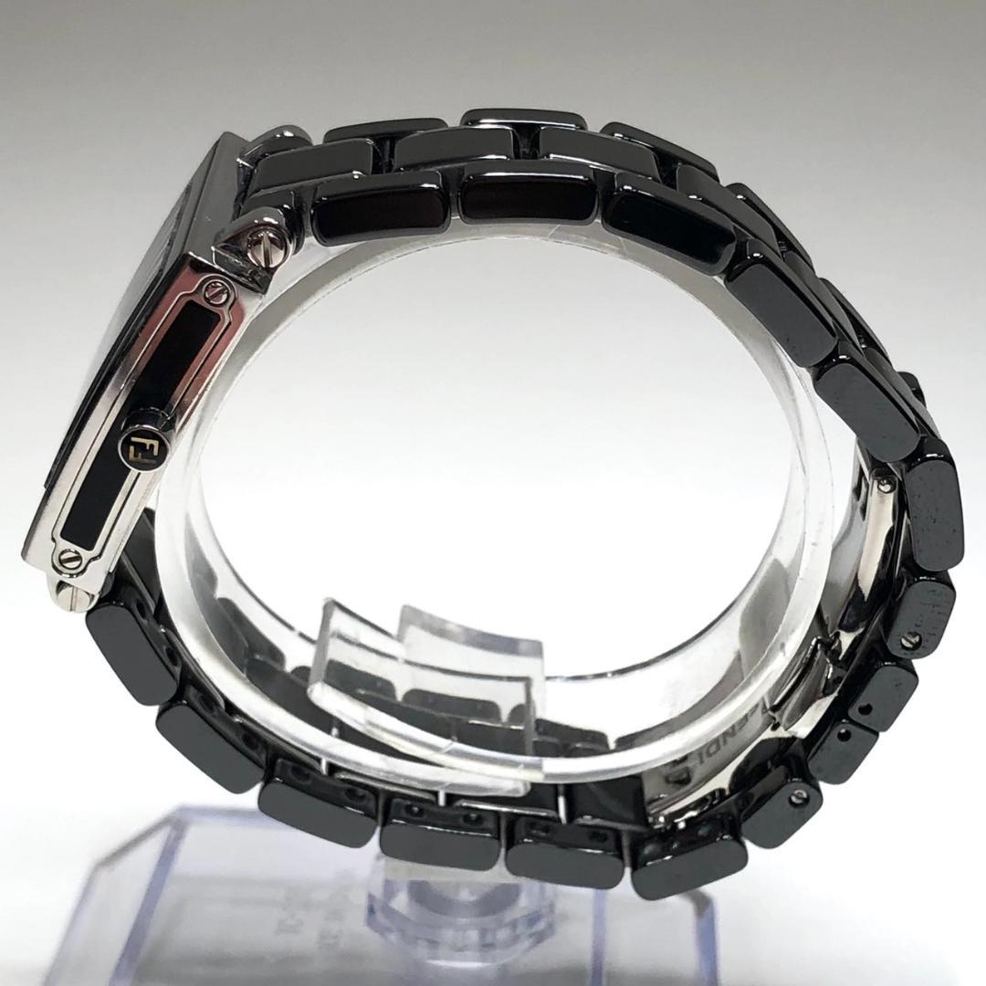 Operational FENDI Quadro 6200L Black Ceramic Watch