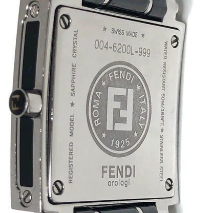 Operational FENDI Quadro 6200L Black Ceramic Watch