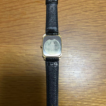 Leather Wound Watch Black Leather Square
