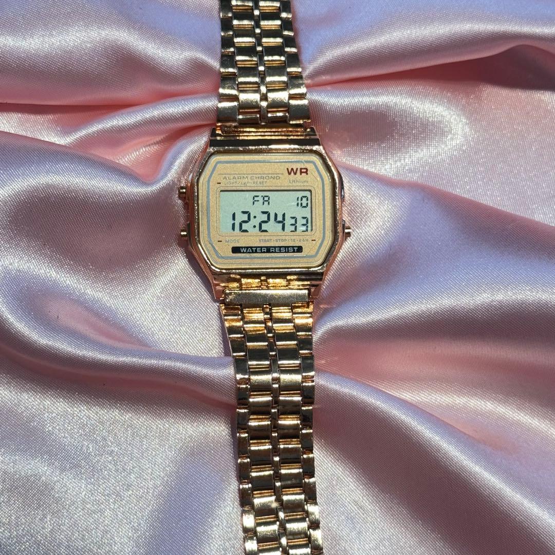 Ladies Digital Rose Gold Watch