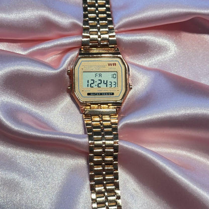 Ladies Digital Rose Gold Watch