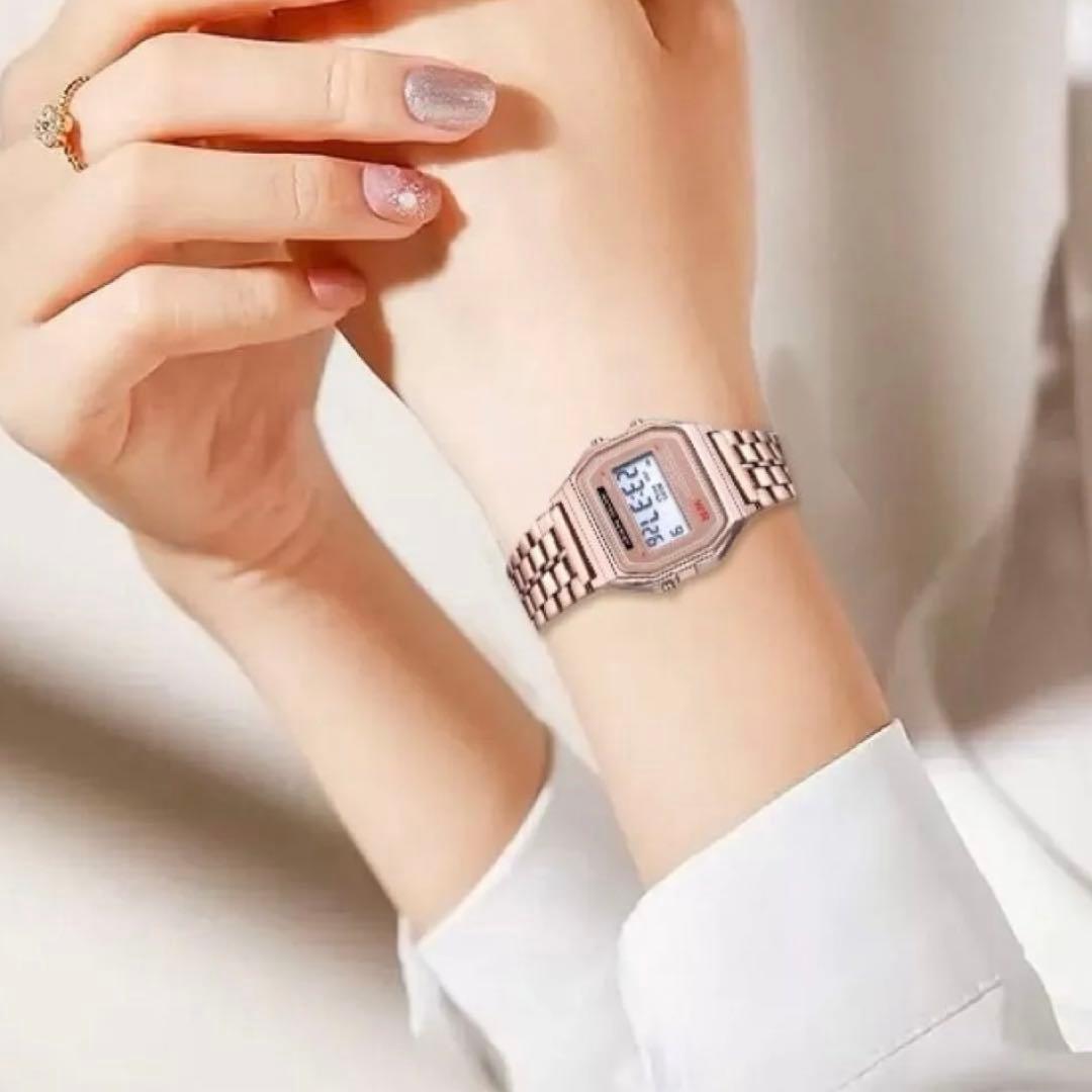 Ladies Digital Rose Gold Watch