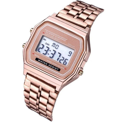 Ladies Digital Rose Gold Watch