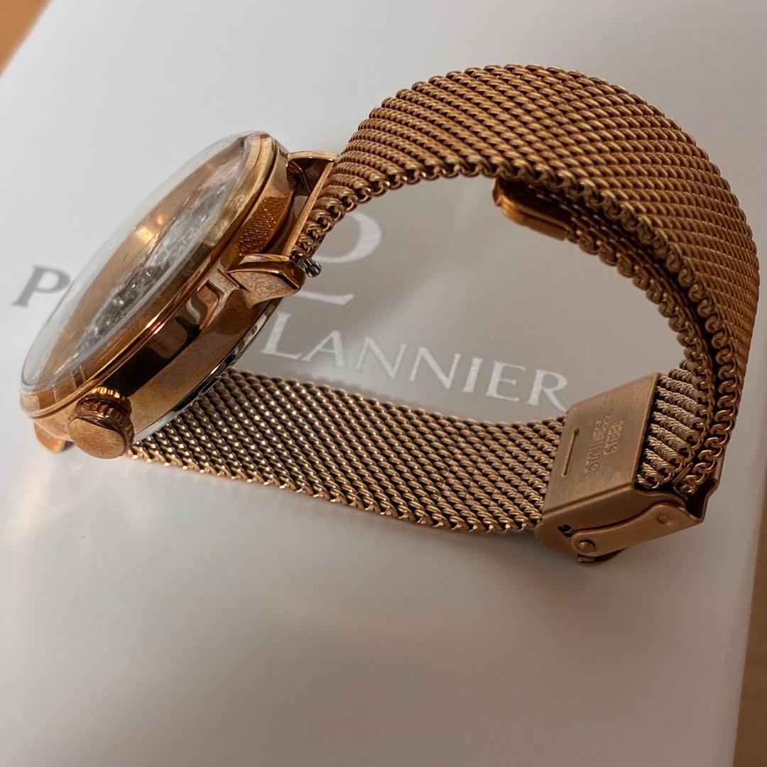 Pierre Lannier Skeleton Automatic Pink Gold