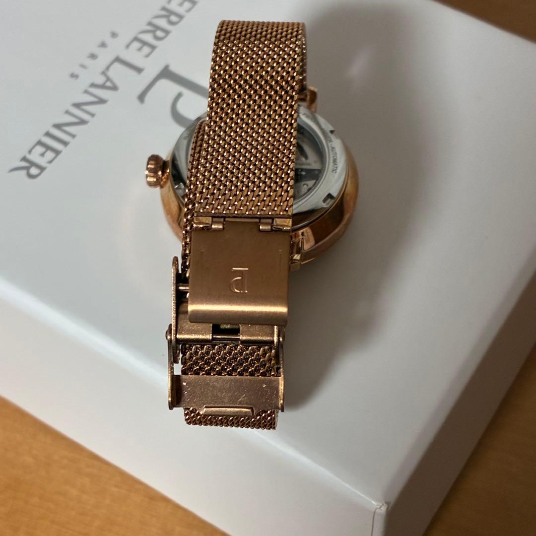 Pierre Lannier Skeleton Automatic Pink Gold