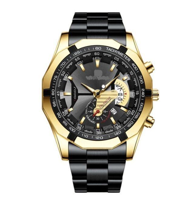 Bougaret Luxury Black Gold Chronograph Watch