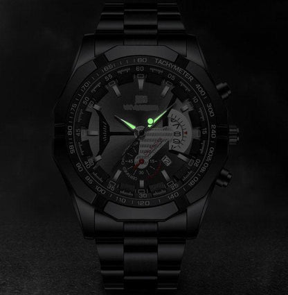 Bougaret Luxury Black Gold Chronograph Watch