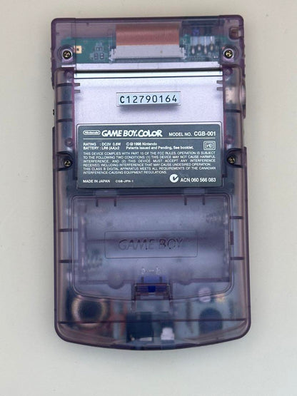 Game Boy Color Body Skeleton Clear Purple