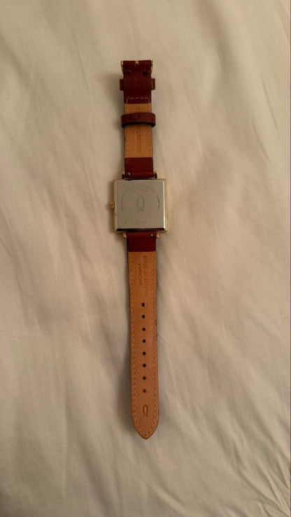Brown Leather Square Watch by Knot! Almost New!