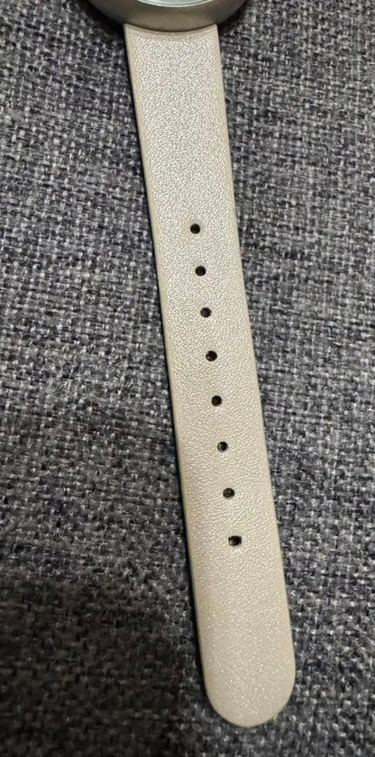 Niko and. White and Beige Timepiece in Excellent Condition, Functionality Confirmed