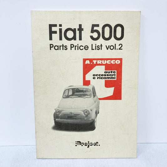 Rarity FIAT 500 Parts Price List Vol. 2 Cinquecento