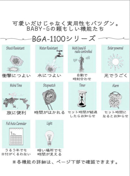 Baby-G White Analog-Digital Watch