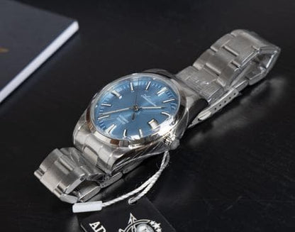 ADDIESDIVE AD2077 Automatic 3-Hand + Calendar Light Blue