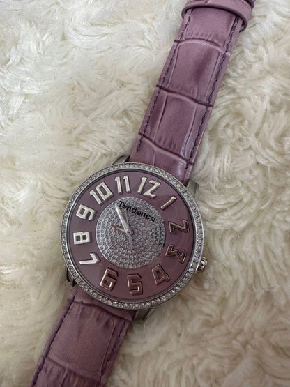 Tendence Pink Leather Watch