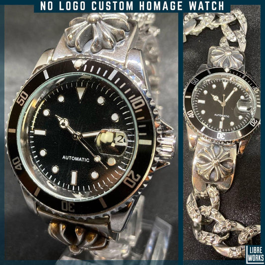 No Logo Breathe Watch Mechanical Automatic Mirror Black