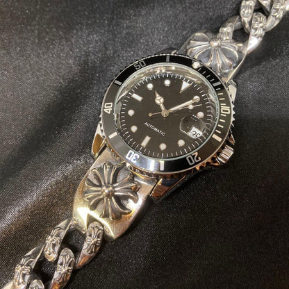 No Logo Breathe Watch Mechanical Automatic Mirror Black