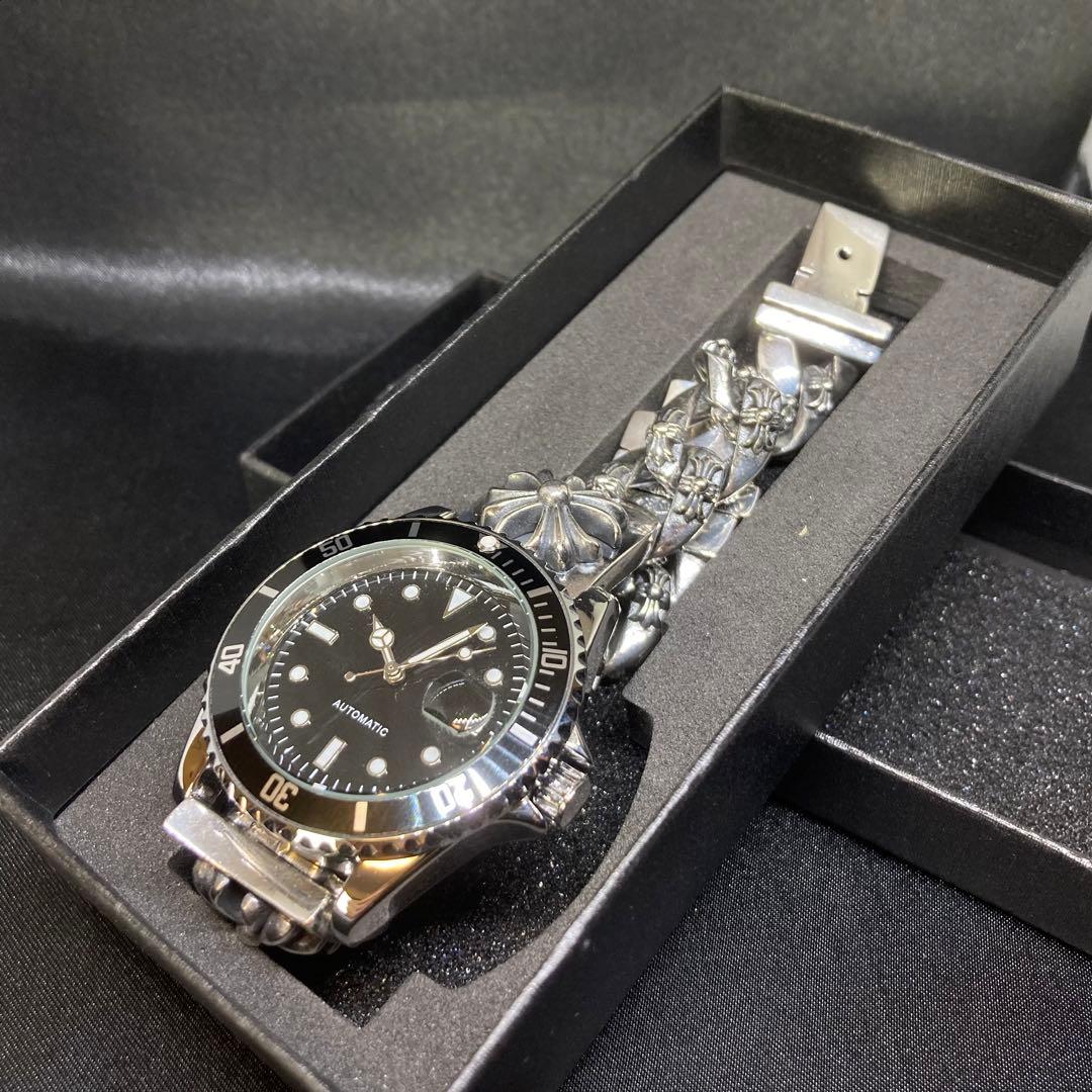 No Logo Breathe Watch Mechanical Automatic Mirror Black