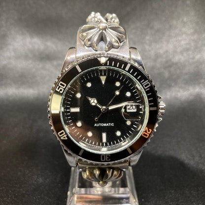 No Logo Breathe Watch Mechanical Automatic Mirror Black