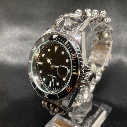 No Logo Breathe Watch Mechanical Automatic Mirror Black