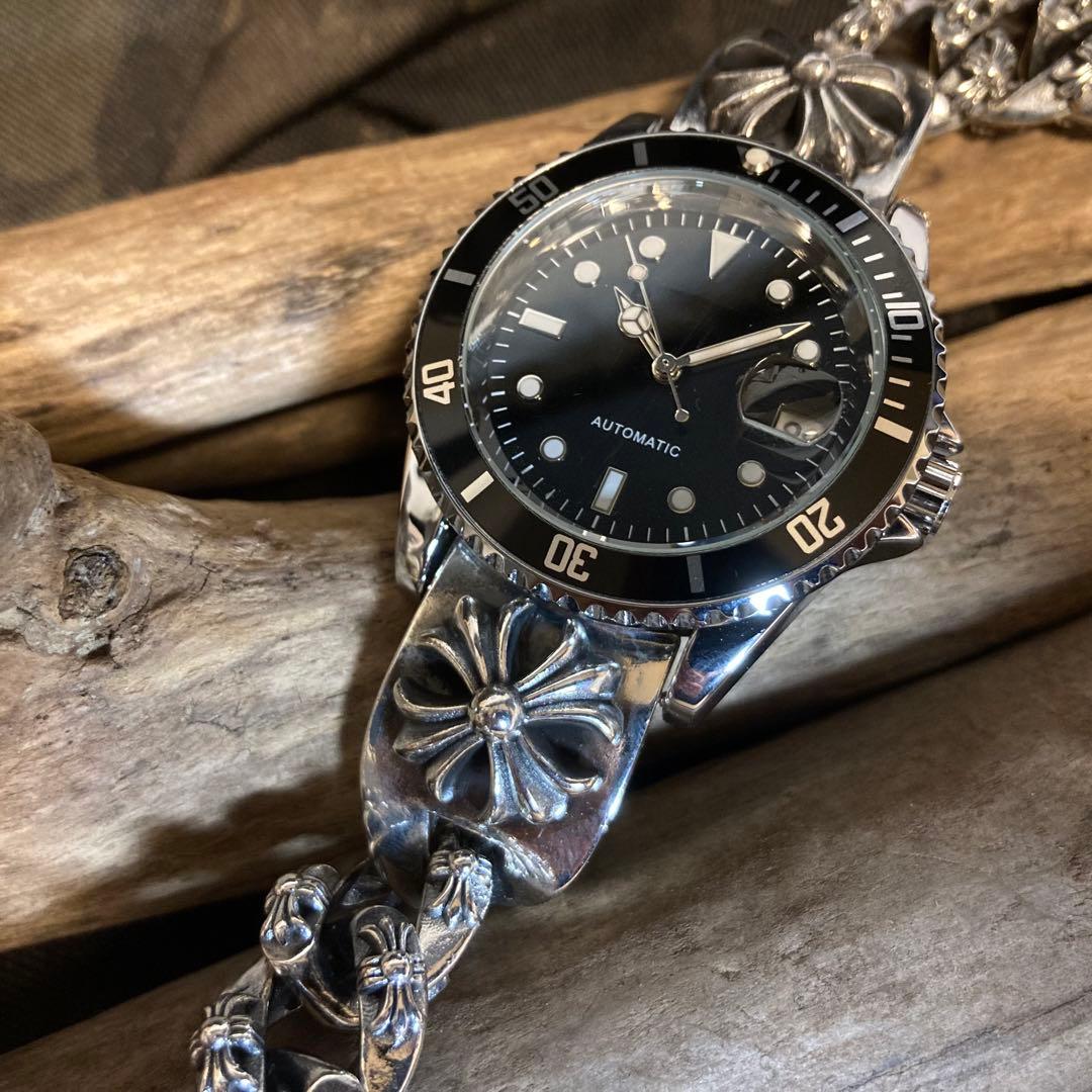 No Logo Breathe Watch Mechanical Automatic Mirror Black