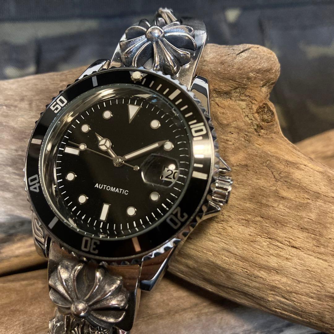 No Logo Breathe Watch Mechanical Automatic Mirror Black