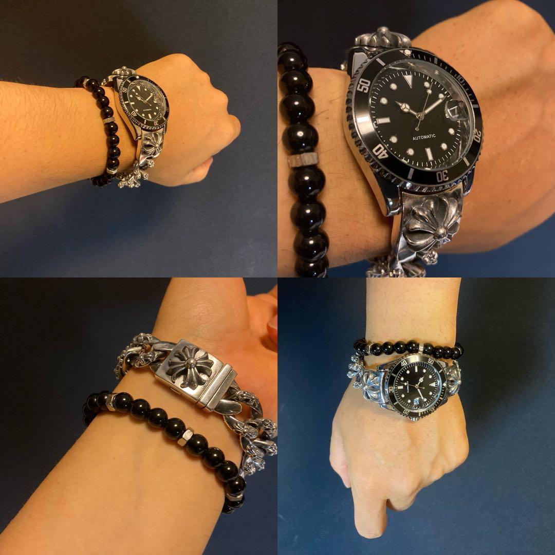 No Logo Breathe Watch Mechanical Automatic Mirror Black