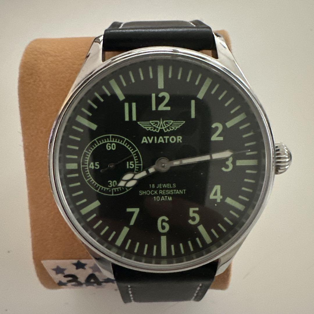 AVIATOR Automatic Winding Watch Skeleton 1980s