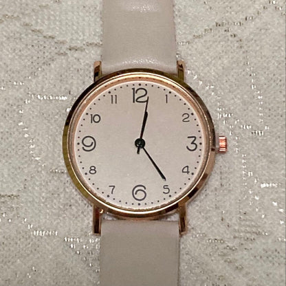 Lovely and Elegant Simple Watch Beige Ladies