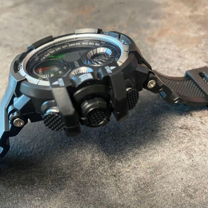 Unisex Digital Watch with Multiple Functions Silver/Black