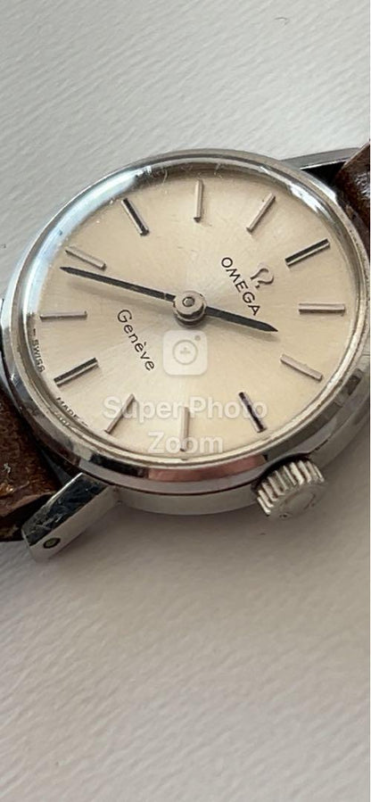 Rarity Elephant Leather Omega, Geneva Ladies Winding Watch