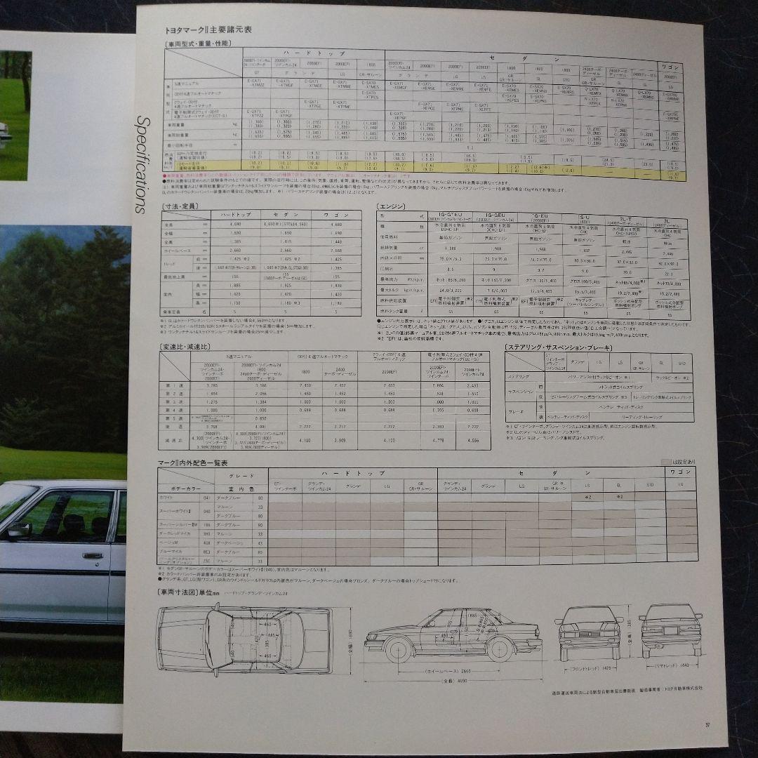 Toyota MARK II 1987 Catalog Price List
