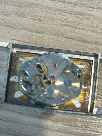 Silver Winding Watch Movement Visible