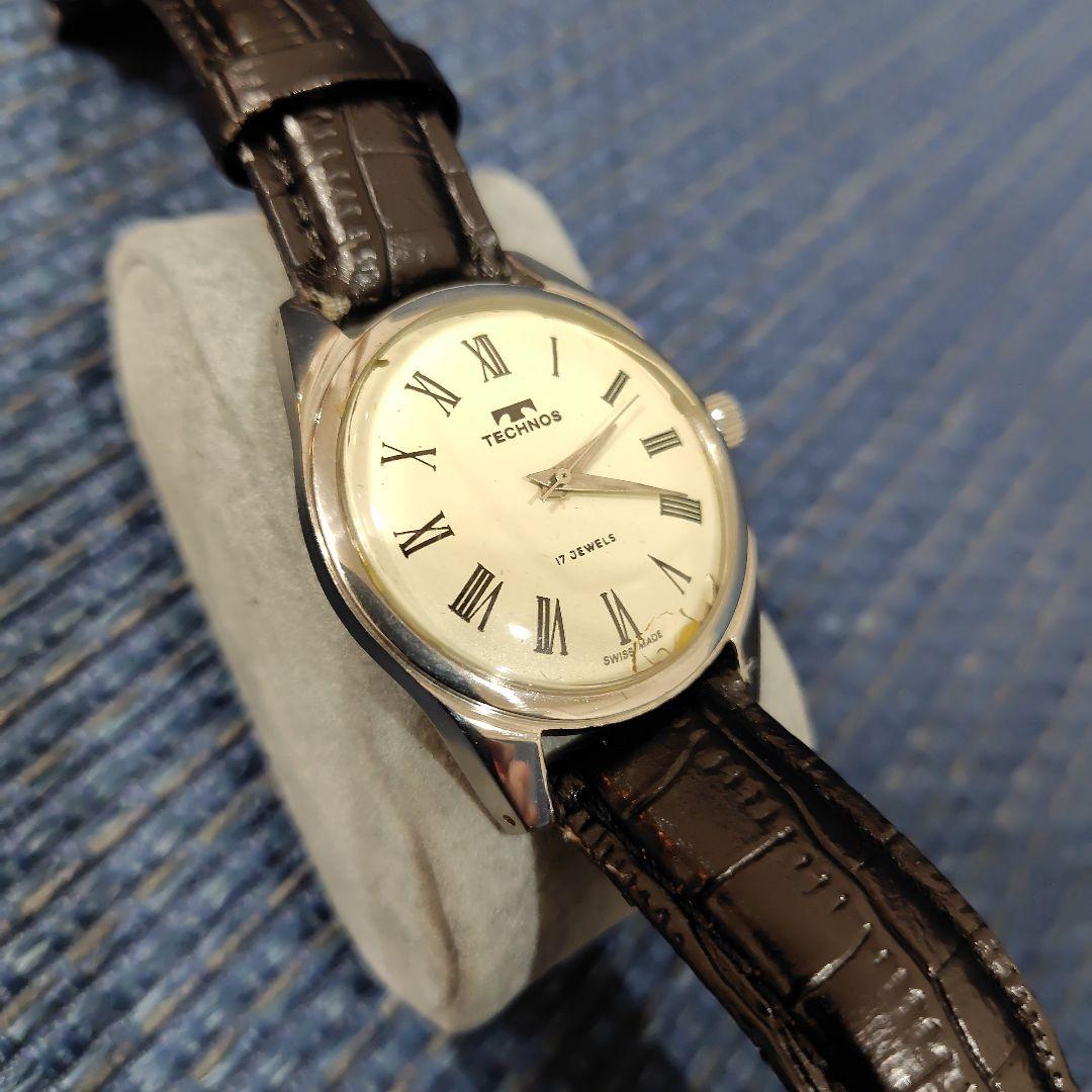 TECHNOS Hand-Wound Watch Ivory Dial