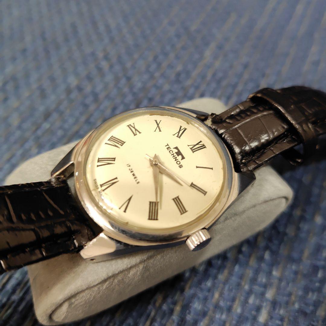 TECHNOS Hand-Wound Watch Ivory Dial