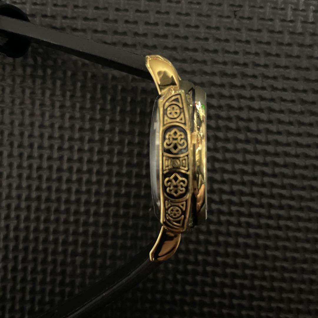 New Skeleton Winding Watch Gold Case