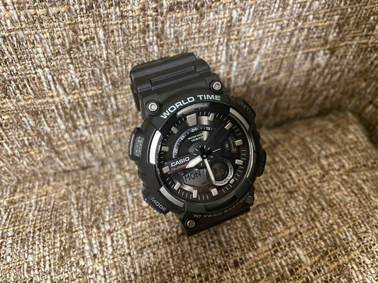 [Like New] Casio Wristwatch Black AEQ-110