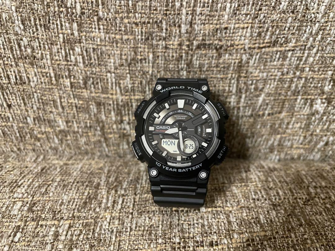 [Like New] Casio Wristwatch Black AEQ-110