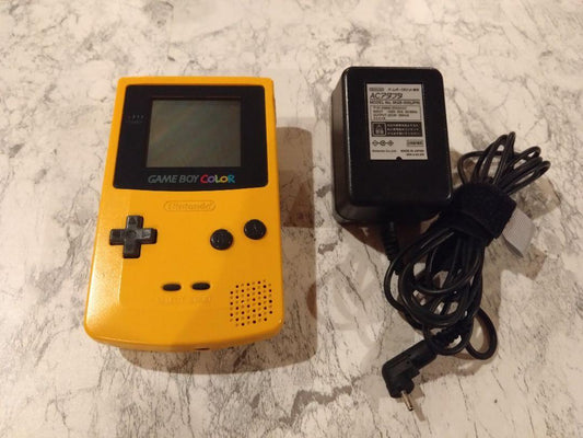 Yellow Game Boy Color with AC Adapter, Tested