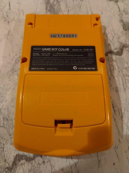 Yellow Game Boy Color with AC Adapter, Tested