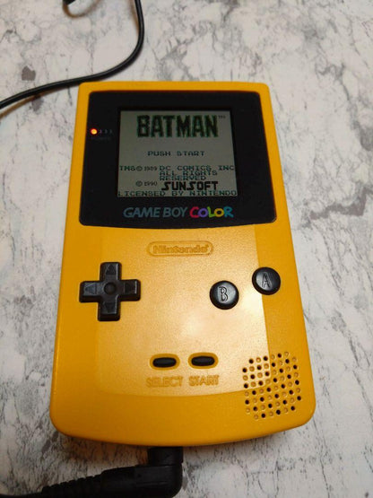 Yellow Game Boy Color with AC Adapter, Tested