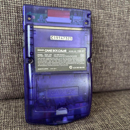 Game Boy Color Midnight Blue Console Nintendo Charger