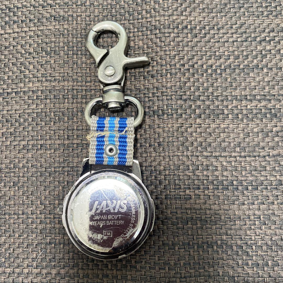 Battery-Powered JARIS Pocket Watch Blue Hooked Watch 4cm Height 11.5cm