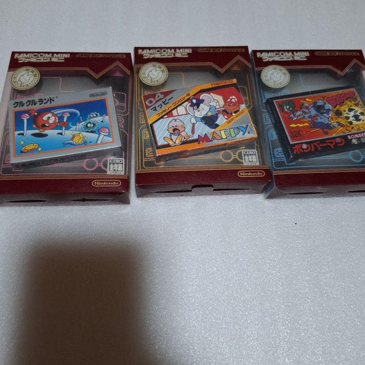Famicom Mini Soft Kurkururand Mappy Bomberman Pre-owned Box Included
