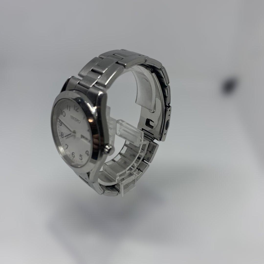 SEIKO 7N43 9080 Men's Quartz Watch Silver Stainless Steel Band White Dial