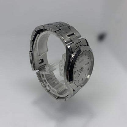 SEIKO 7N43 9080 Men's Quartz Watch Silver Stainless Steel Band White Dial
