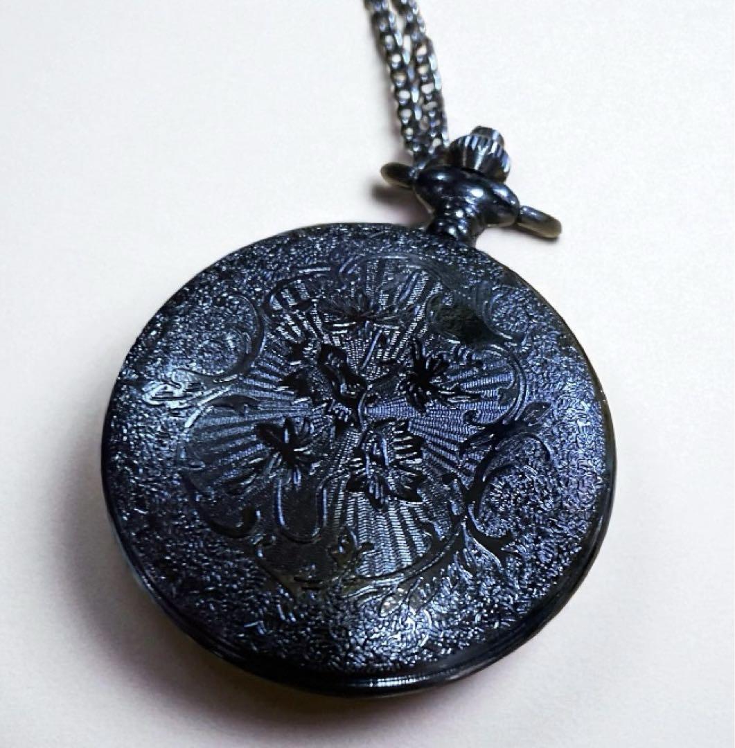 Octopus Pocket Watch Black New Unworn Necklace Unique Tako