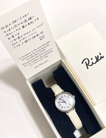 Riki Hand-Wound Analog Watch White